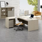 Sleek conference table for modern offices.