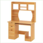 Bamboo Computer Table with Cupboard – Compact study table with storage.