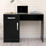 modern office table with folding legs and storage box