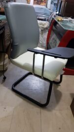 Ergonomic briefing chairs with a sturdy sled base design.