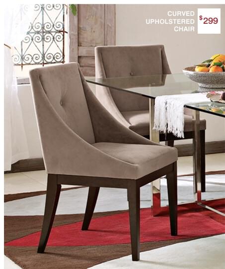 Curved Upholstered Dining Chair
