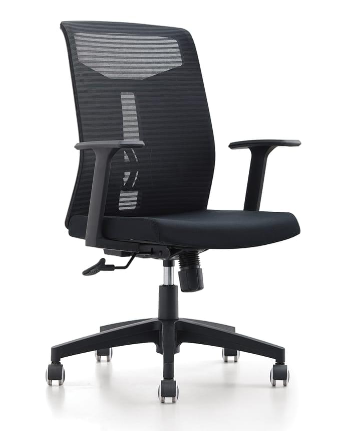 Aura MB Staff Chair with breathable mesh back and padded seat